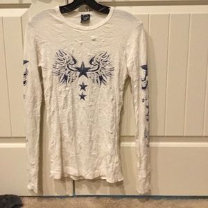 Long sleeve white T-shirt